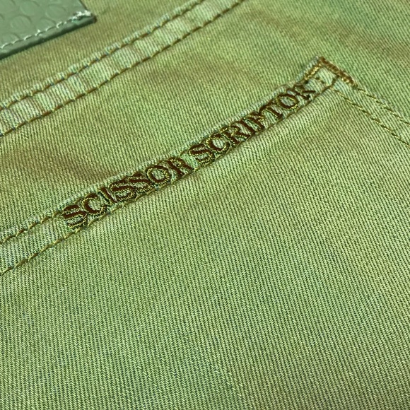 Scissor Scriptor Jeans Lime Green Unique Size 34 - Picture 4 of 8